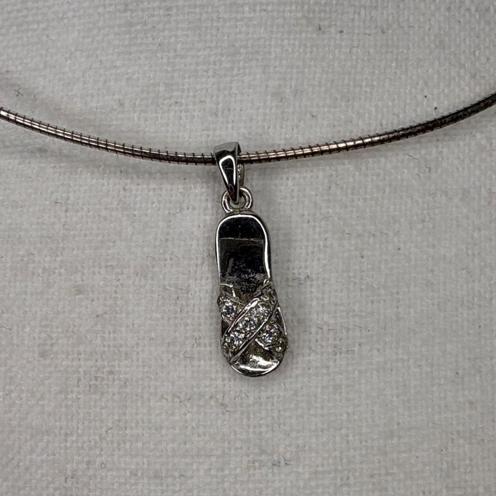 Vintage Sterling Silver Sandal Pendant
